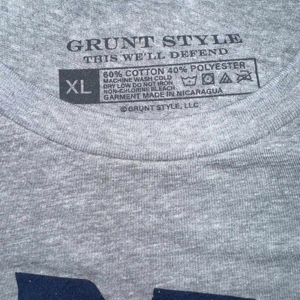 Grunt Style Gray Graphic Men's Dad Shirt - Picture 5 of 5